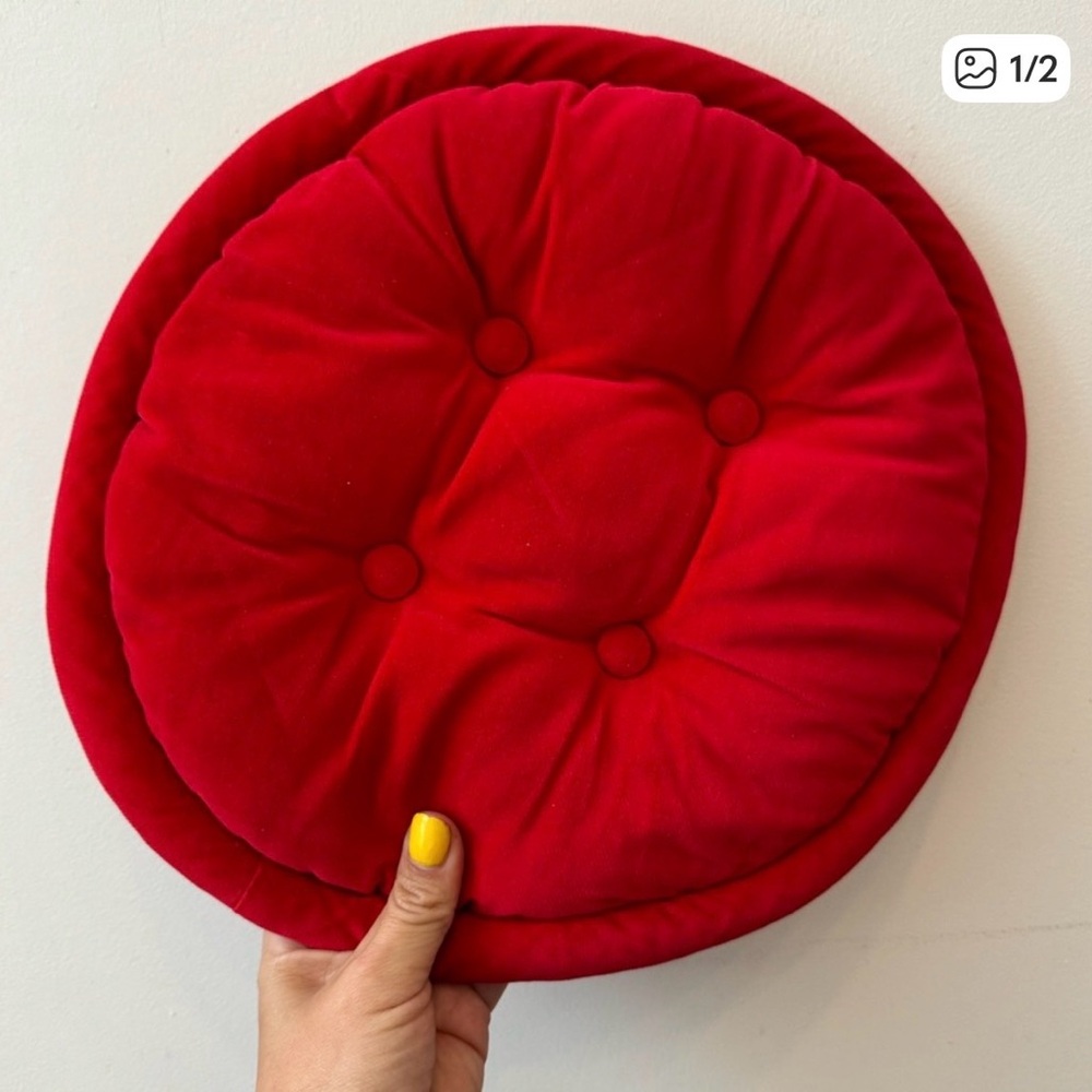 Vintage Red Accent Pillow
